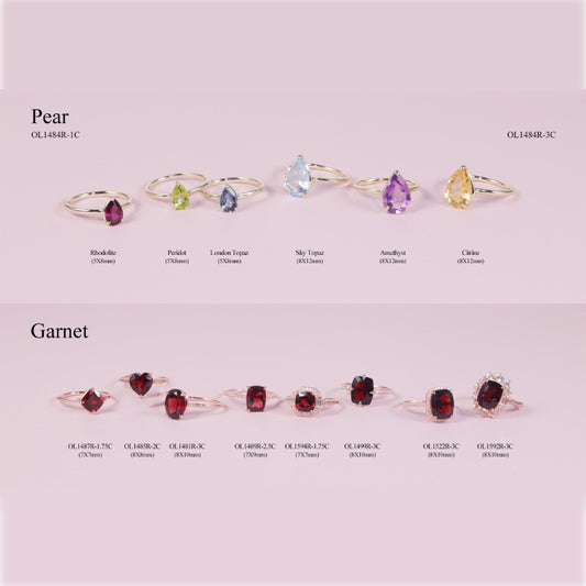 Fresh3Carat Ring s925Sterling Silver Inlaid Natural Crystal Topaz Water Drop Pear-Shaped Ring Large Main Stone for Women