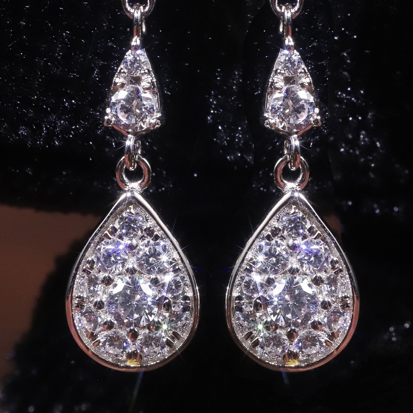 Minimalist Style High-Value Luxury Diamond-Studded Earrings Full Body9/10/14/18k Gold Cultivated Diamond Long Earrings