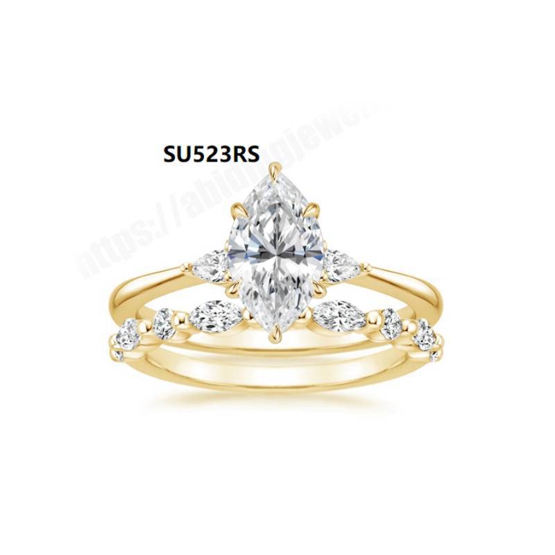 Fashion Layered Ring Set s925Sterling Silver Inlaid with Moissanite1Carat Wedding Ring Hot-Selling Ring