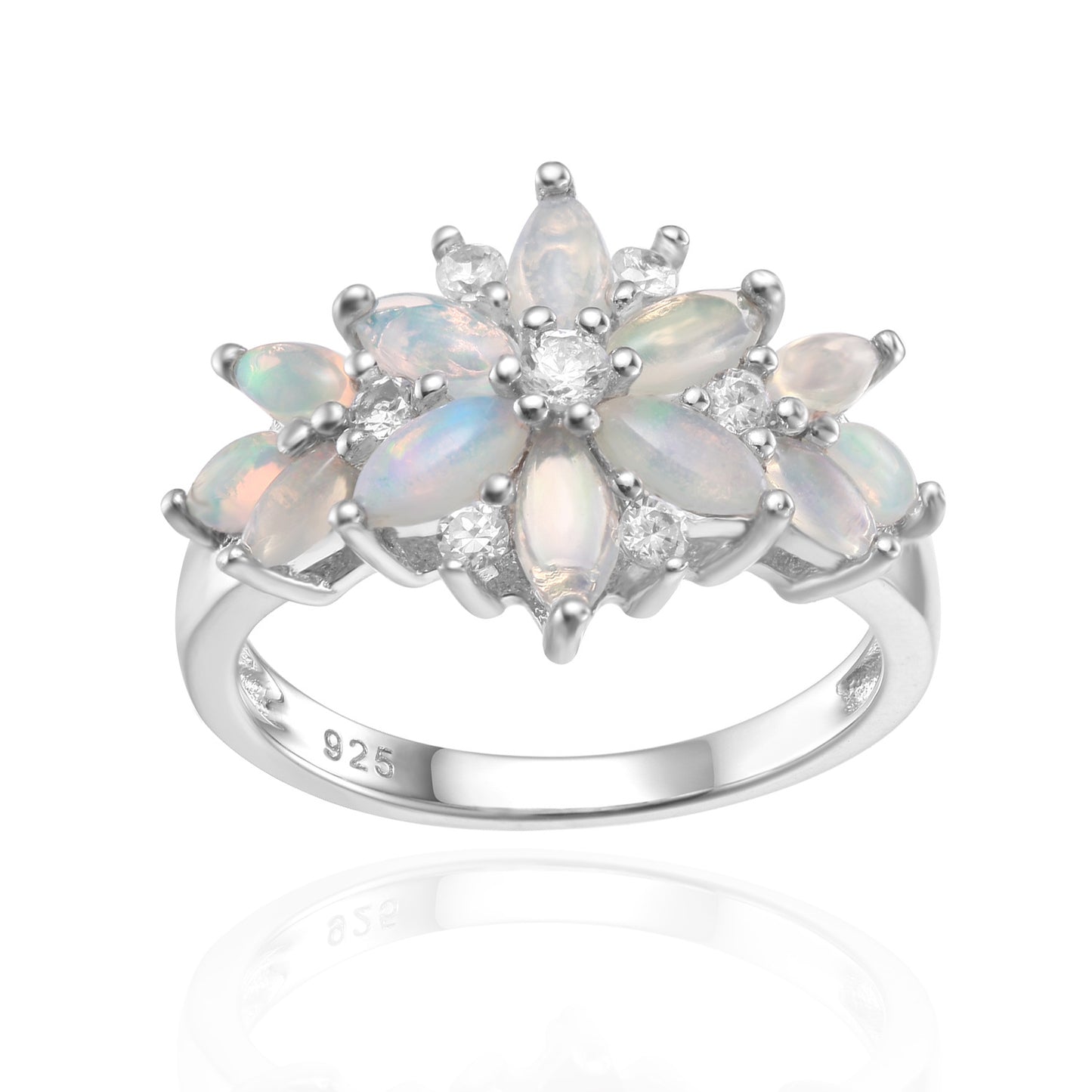 Luxury Fashion Natural Gemstone Ring for Women Sophisticated Design s925Sterling Silver Fully-Inlaid Natural Tourmaline Ring