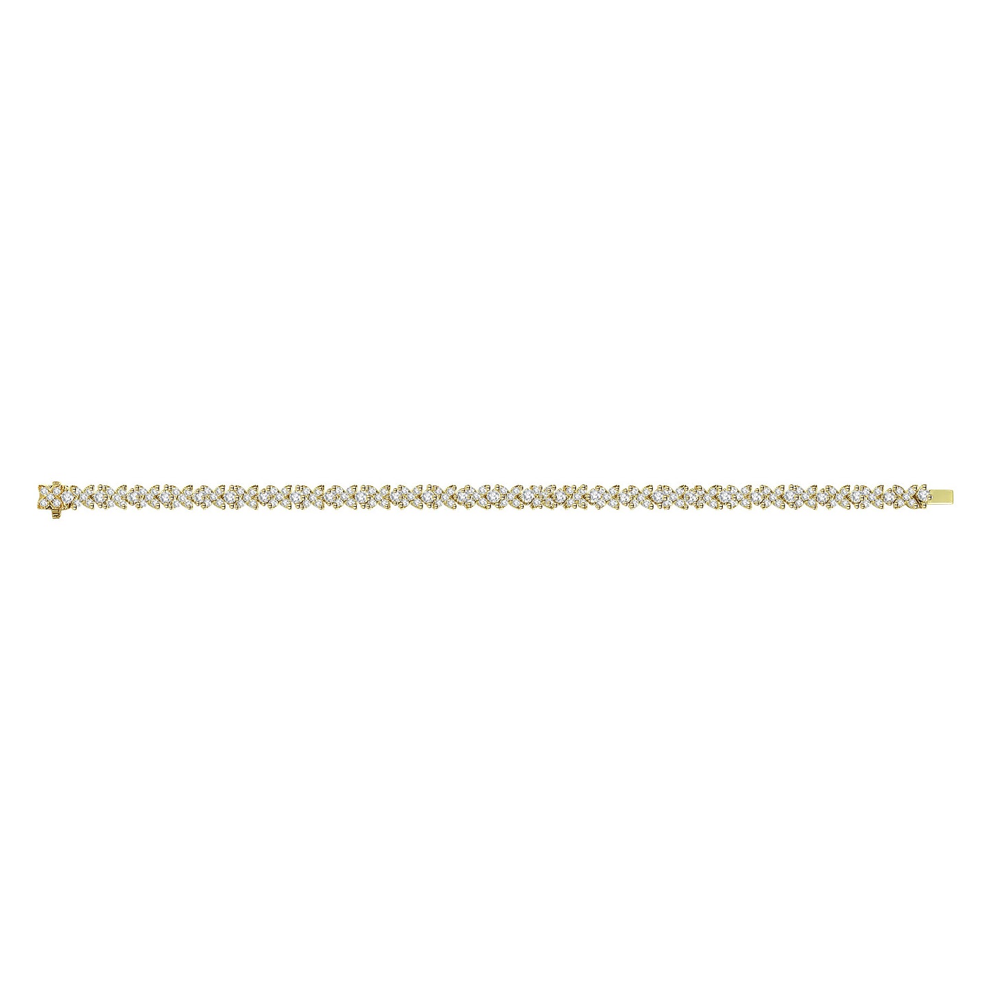 Bright Diamond18k Gold Bracelet with Cultivated Diamond Flower Au750Platinum Bracelet Full of Diamonds with a Sense of Design