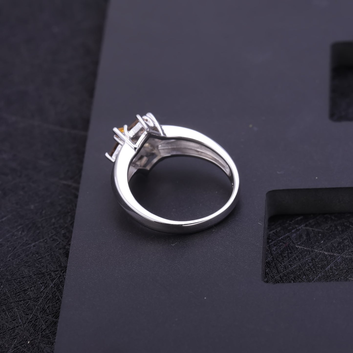 Luxurious Design Natural Gemstone Ring for Women Fashion Temperament s925Sterling Silver Inlaid Natural Gemstone Ring