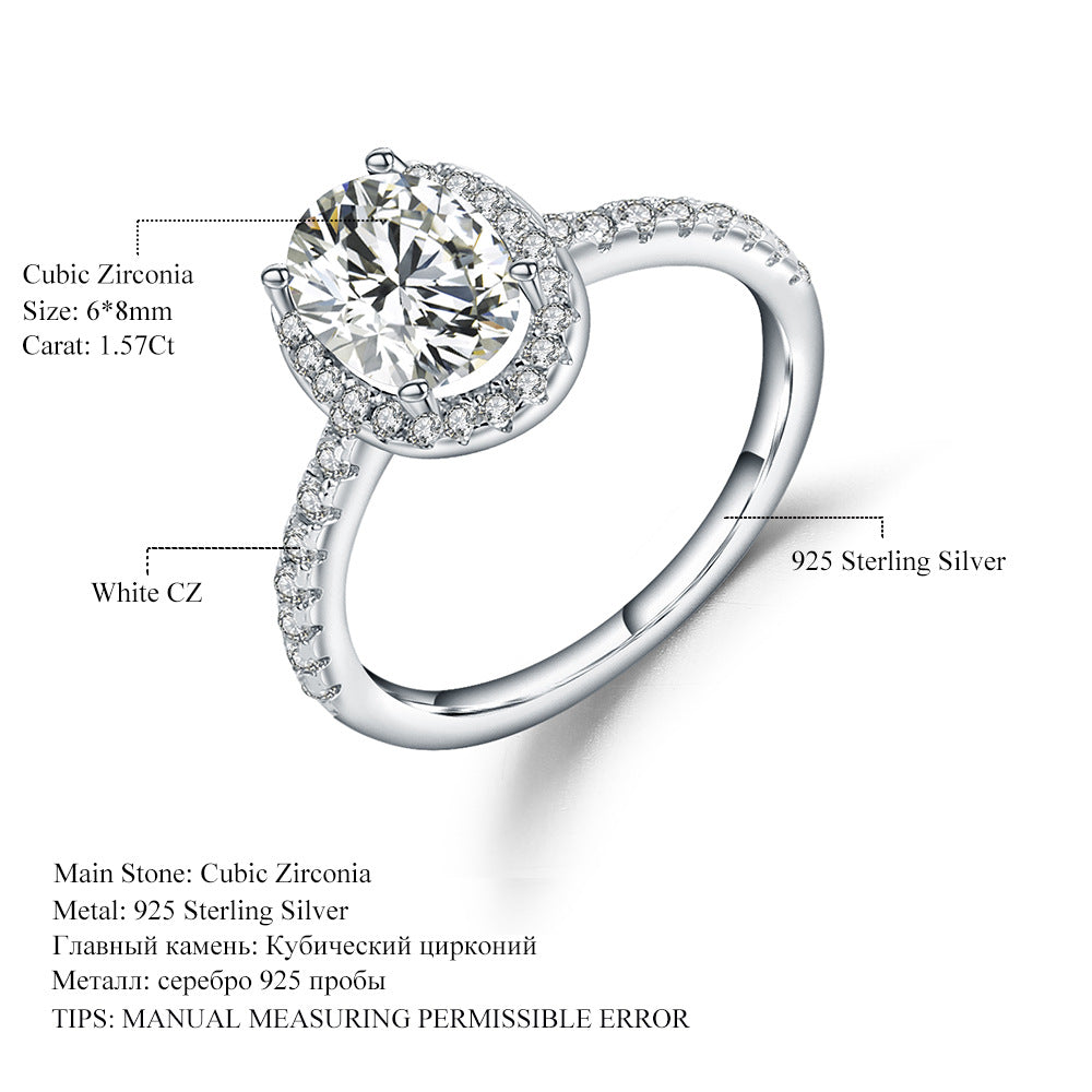 Factory Direct Supply New Style Personalized Light Luxury Ring for Women s925Sterling Silver Inlaid Natural Gemstone Amethyst Ring