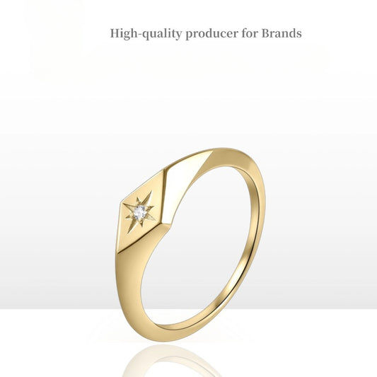 Vintage Style Golden Dawn Series Ring Jewelry s925Sterling Silver Moissanite Ring vintag