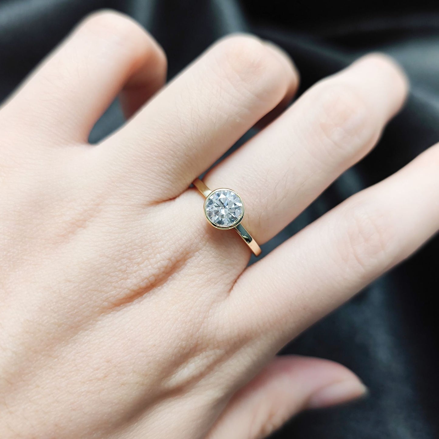 Luxurious Bag Setting1Carat9/10/14/18k Gold Ring Setting Simple Cultivated Diamond Real Diamond Platinum Wedding Ring