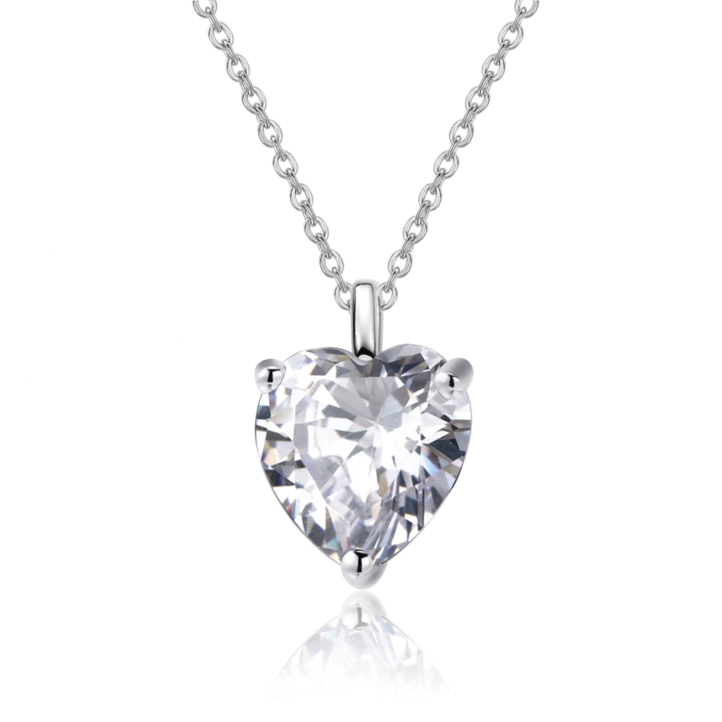 Fashionable Light Luxury Simple Natural Garnet Heart Pendant Clavicle Chain s925Silver Inlaid Gemstone Necklace Pendant