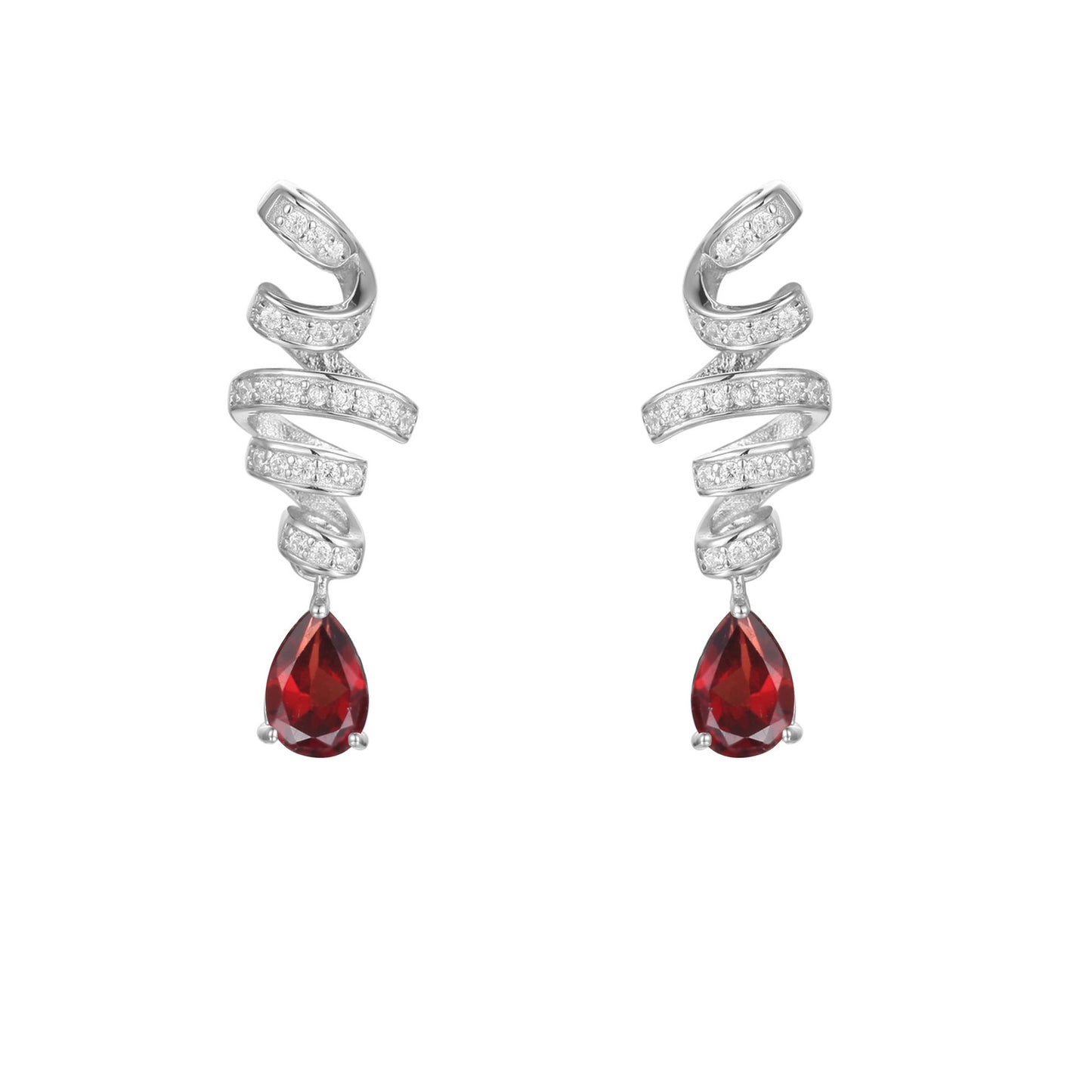 New Design Natural Amethyst Gemstone Earrings French Romantic Style s925Silver Inlaid Natural Gemstone Earrings