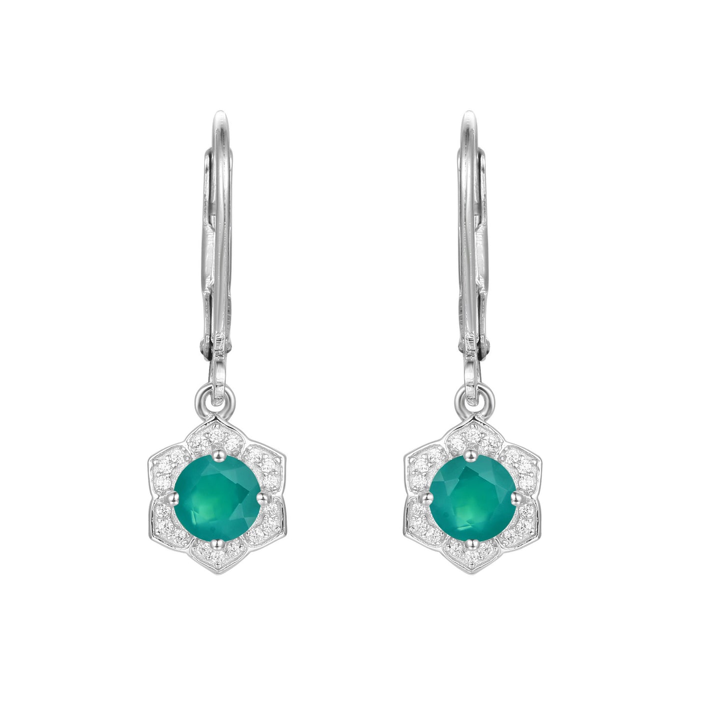 New Design Luxury Garnet Gemstone Earrings French Romance s925Silver Inlaid Natural Gemstone Earrings