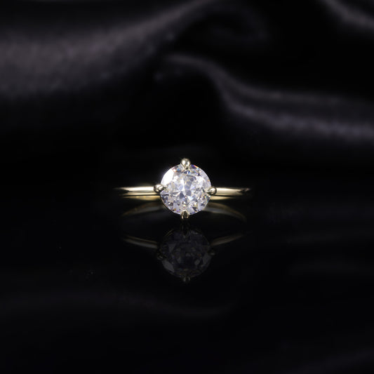 Advanced Sense1Carat Cultivated Diamond Four-Prong Wedding Ring Full Body9/10/14/18k Gold Rose Gold Yellow Gold Ring