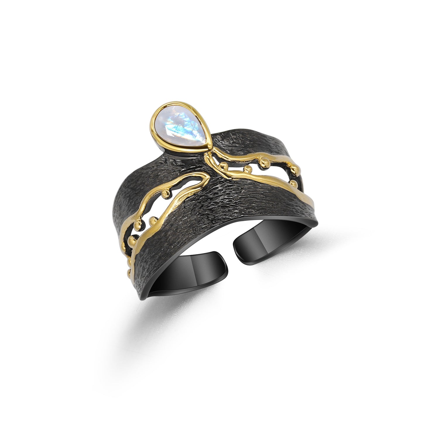 Designer Vintage Style Open Ring Italian Craftsmanship High-end Feel s925Silver Natural Amethyst Ring