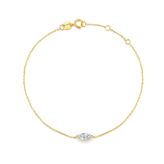Seiko18k Gold Inlaid Cultivated Diamond Bracelet for Women0.3Carat Olive Diamond Gold Bracelet ins Fresh
