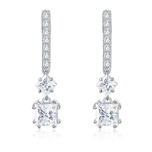 Unique Design Irregular Cultivated Diamond Stud Earrings14k Gold Inlaid Real Diamond Radiant Earrings for Women k Gold earrings