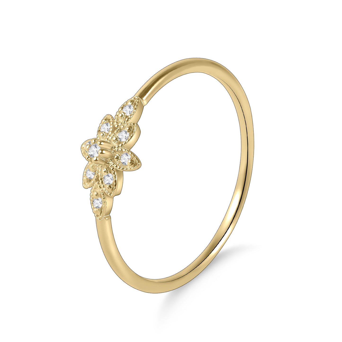 ins Wind Flower Ring s925Sterling Silver Inlaid Moissanite Golden Dawn Series Bracelet Women's Exquisite Ring