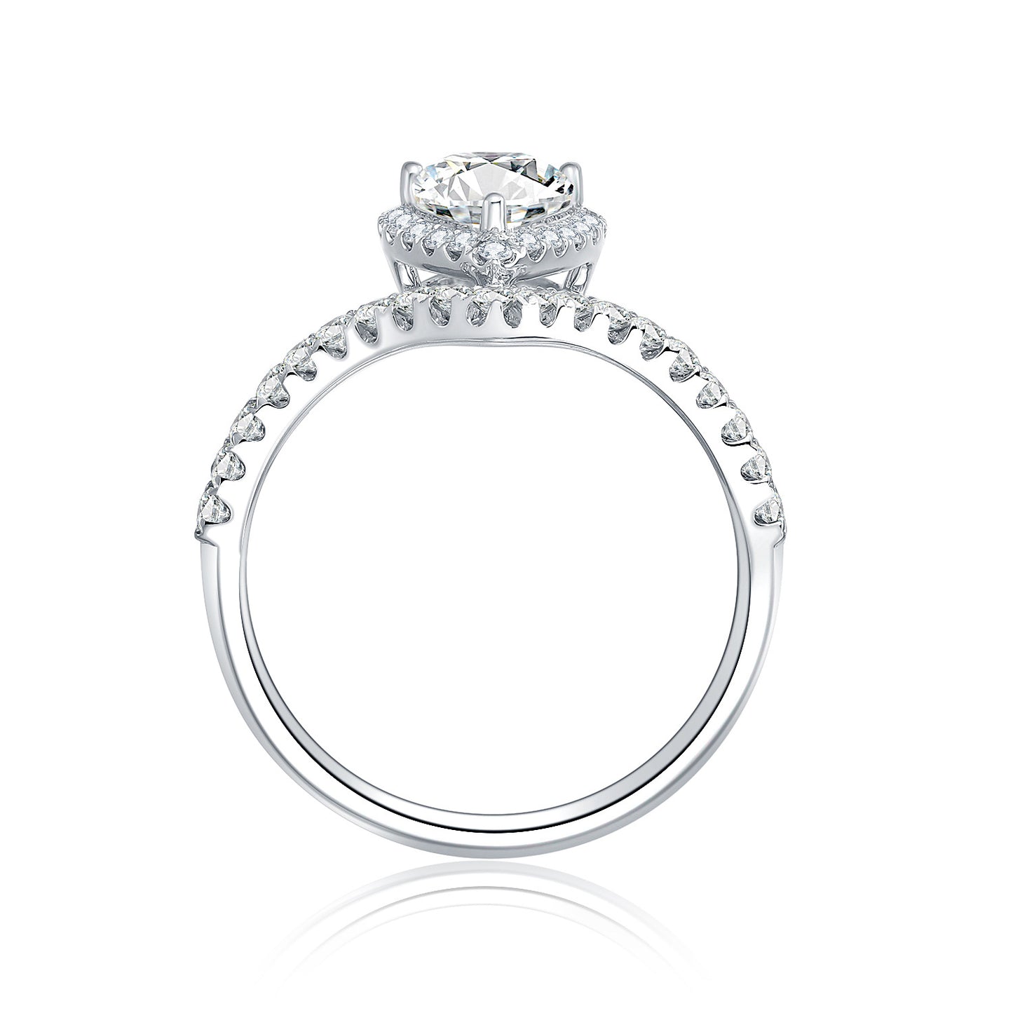 Elegant Crown18k Gold Inlaid Cultivated Diamond Ring k Gold Engagement Ring1Carat Genuine Diamond White Gold Ring Authentic