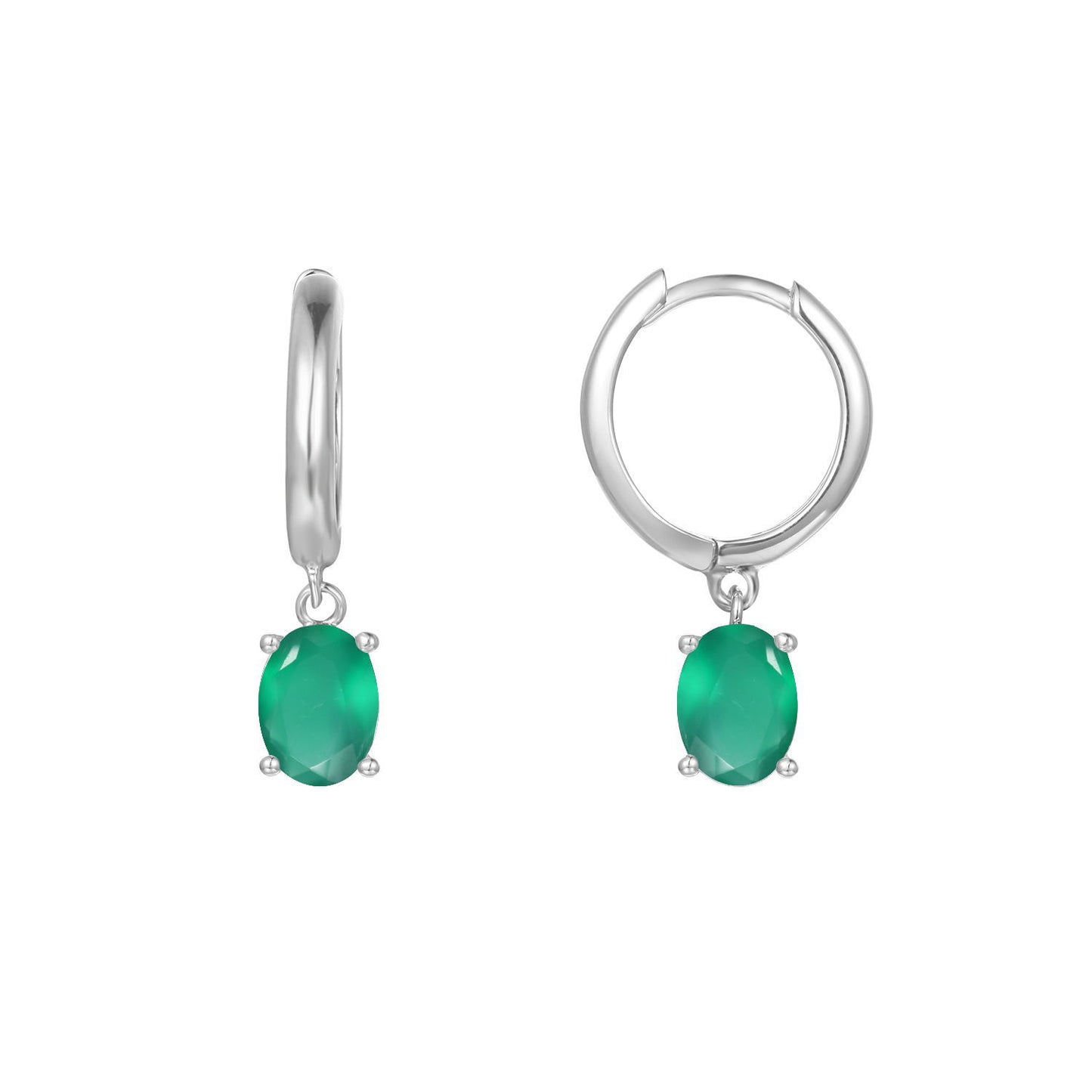 Minimalist Luxury Natural Gemstone Earrings Fashionable Personality s925Silver Inlaid Topaz Earrings Studs