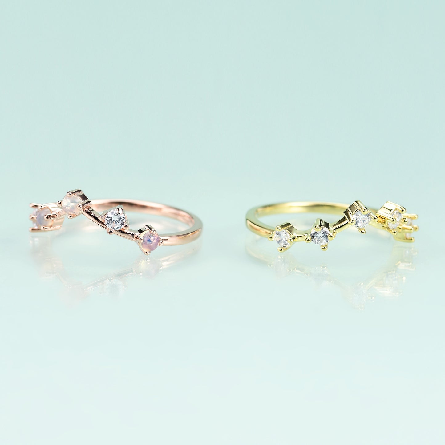 S925Sterling Silver Inlaid5A Zircon Ring Luxurious Fashion Simple Fresh Style Gemstone Plated14k Gold ring