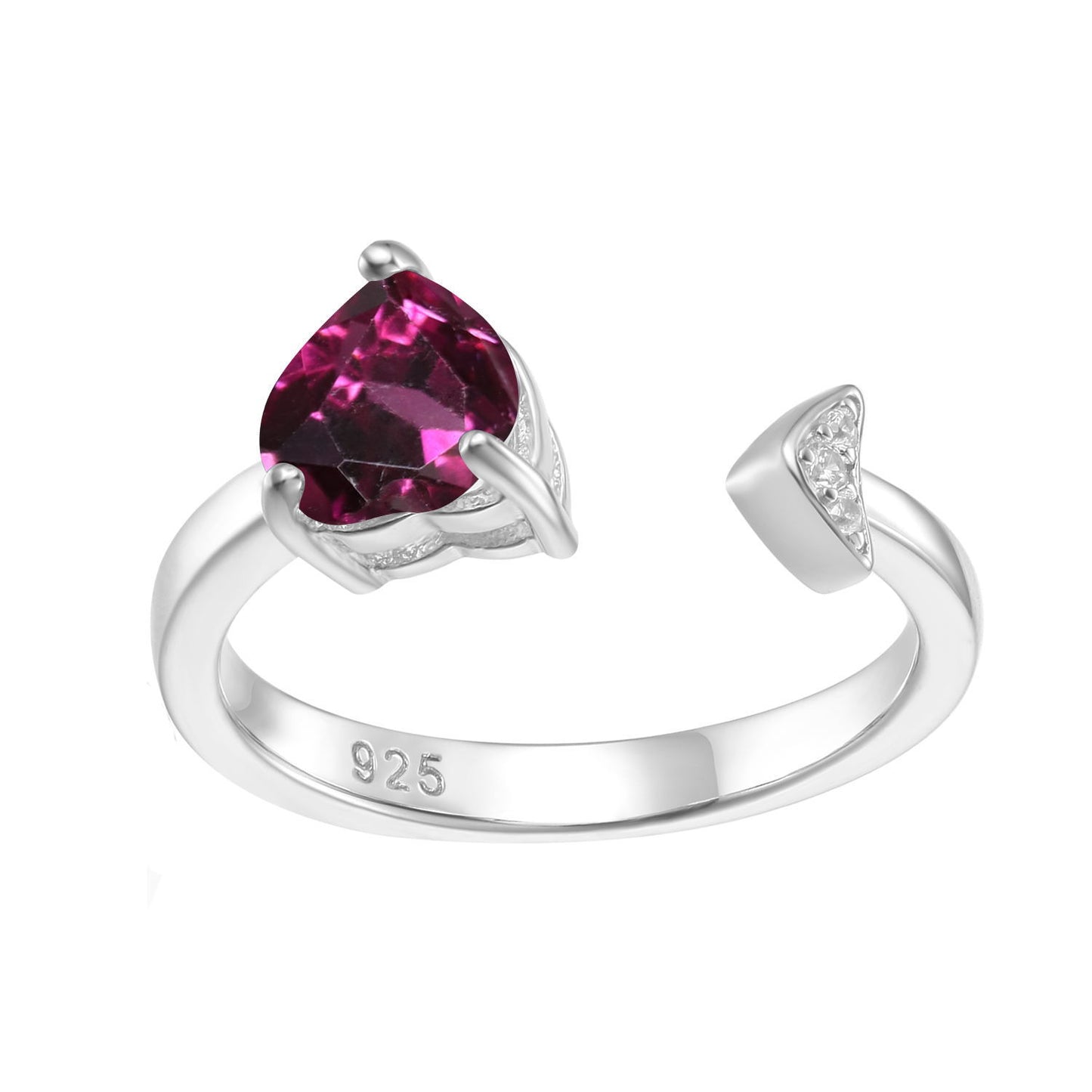 Factory Direct Supply In-Stock Open Ring for Women Fashion Temperament925Silver Inlaid Gemstone Colorful Crystal Ring