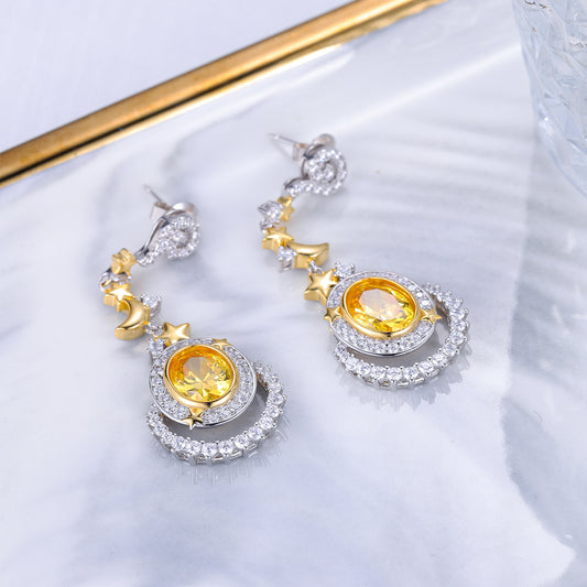Colorful Gemstone Jewelry Designer New Earrings Elegant Wholesale High-end Gemstone Earrings for Women
