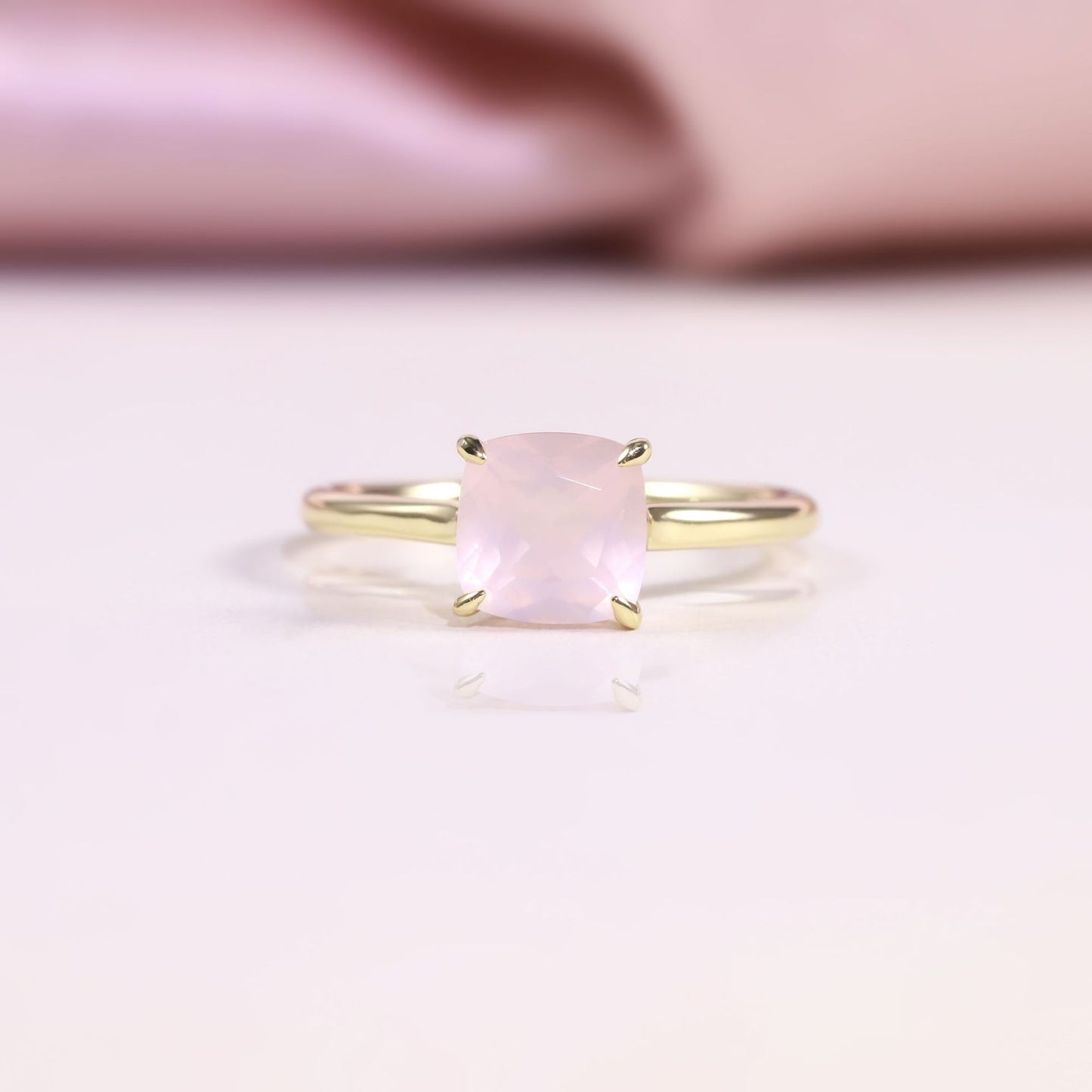 ins Wind s925Sterling Silver Ring Inlaid with Natural Topaz Crystal Sugar Cube Ring1.75/2Carat Gemstone Ring