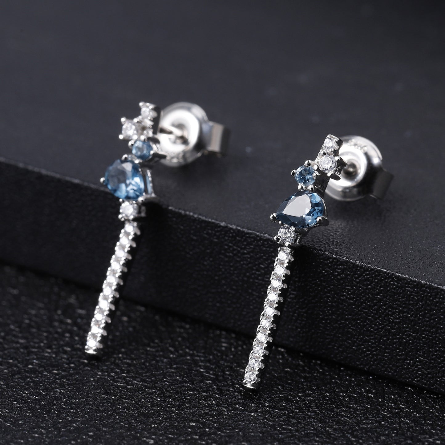 Luxurious and High-End Natural Amethyst Earrings with a Sense of Design Prosperous Series925Silver Inlaid Gemstone Stud Earrings