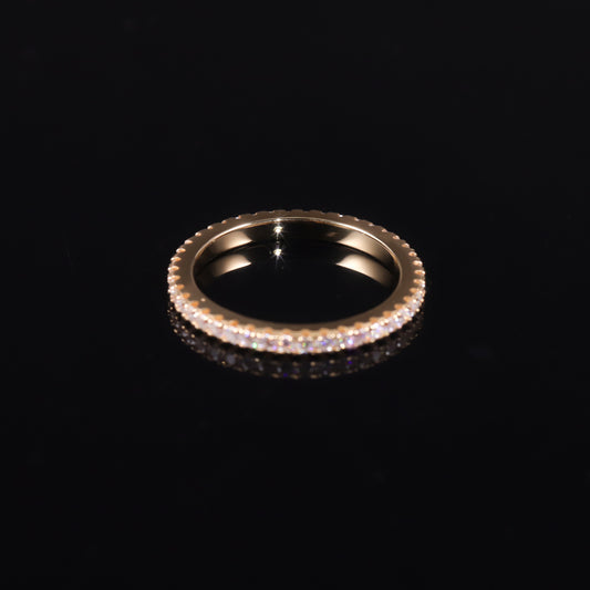 Simple ins Wind18K Rose Gold Ring Moissanite Ring Custom Pure9/10/14K White Gold Ring