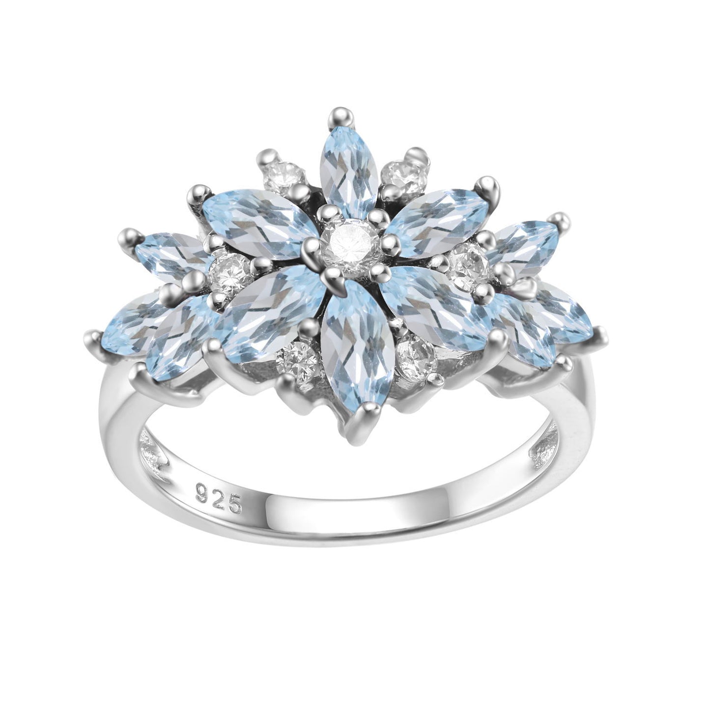 Luxury Fashion Natural Gemstone Ring for Women Sophisticated Design s925Sterling Silver Fully-Inlaid Natural Tourmaline Ring