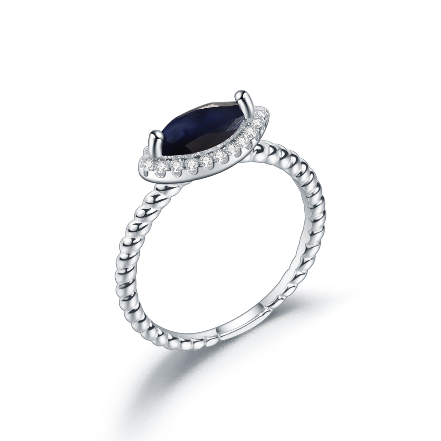 Luxury Fashion Natural Gemstone Ring In Stock Simple Temperament s925Sterling Silver Inlaid Natural Gemstone Ring