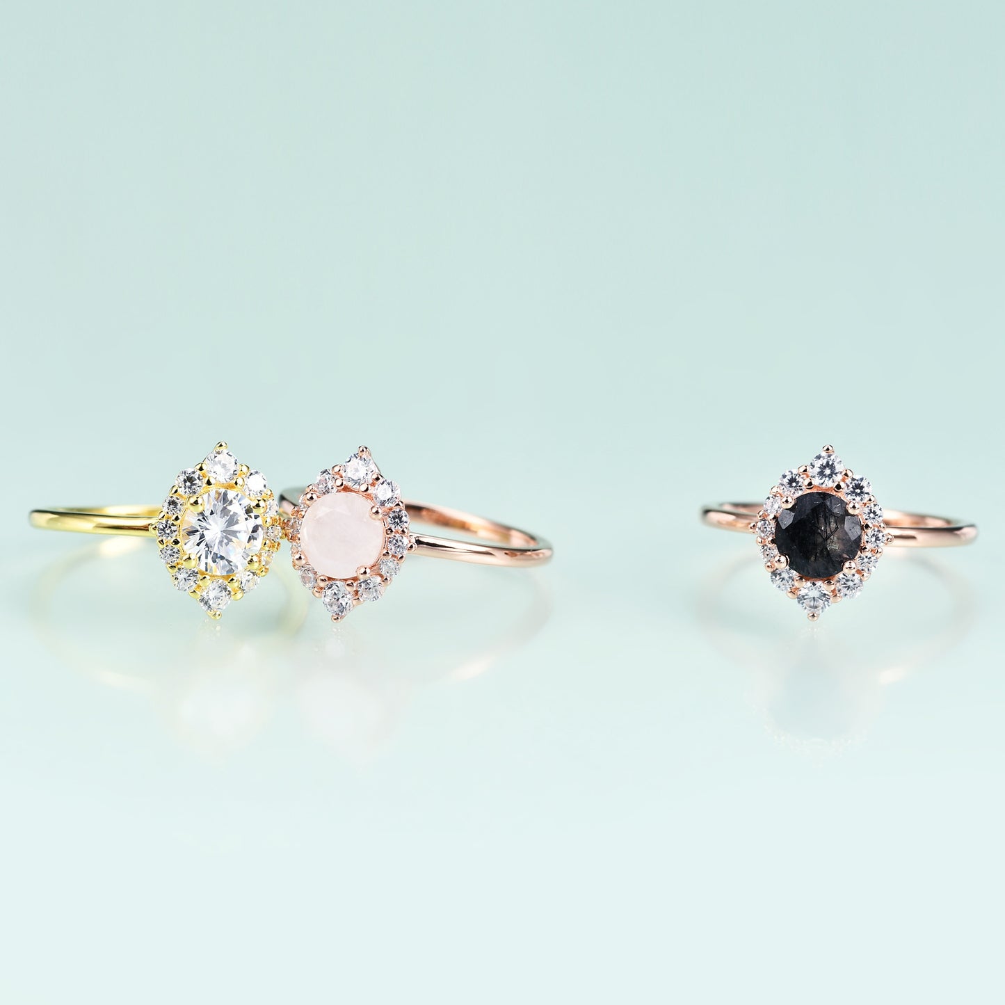 Jewelry S925Sterling Silver Inlaid Gemstone5A Zircon Ring Fashionable and Luxurious Plated14k Gold ring