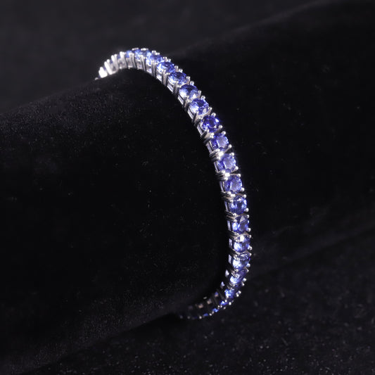 Wind Cultivated Gemstone Bracelet for Women3/4mm Tennis Chain Gift s925Sterling Silver Gemstone Bracelet