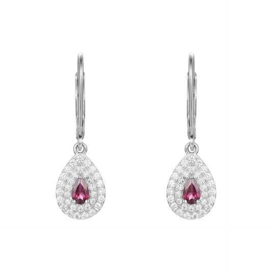 New Fashion Design Light Luxury Cluster Gemstone Earrings French Romance s925Silver Inlaid Natural Gemstone Earrings