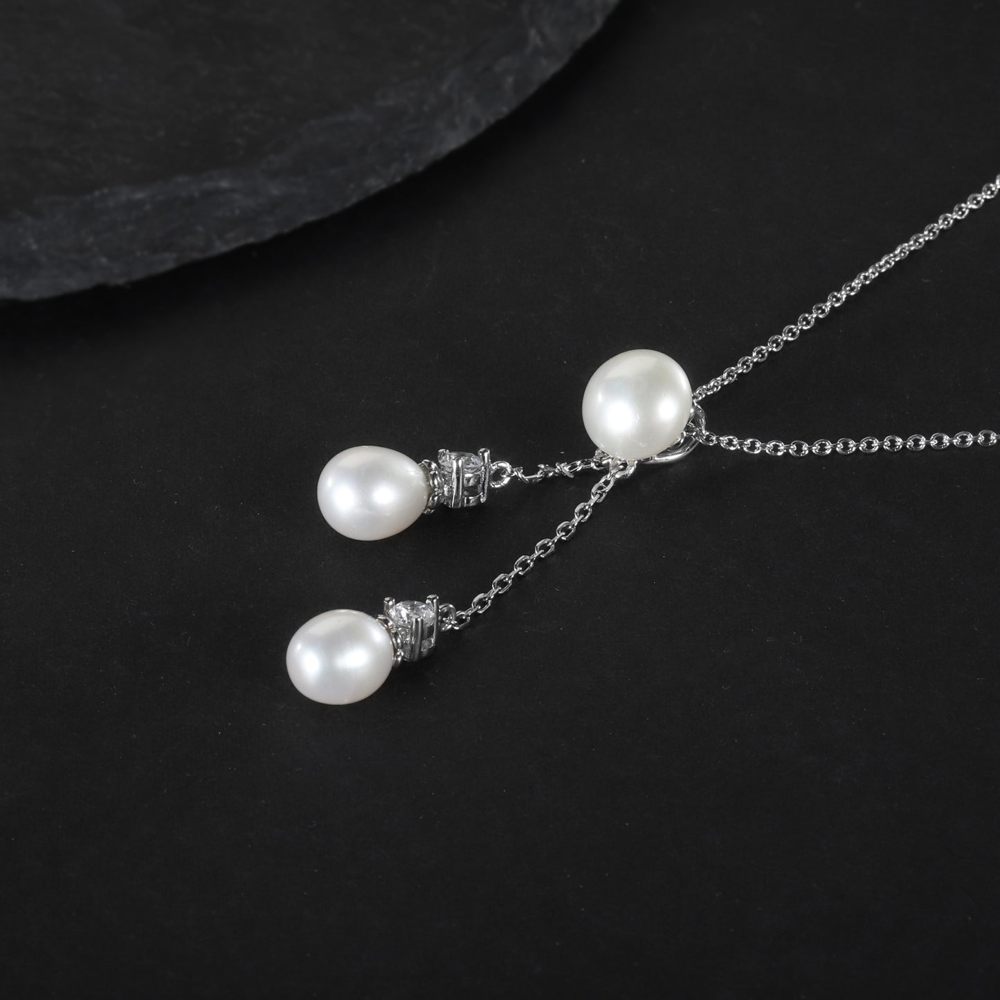 S925Silver Natural Freshwater Pearl Necklace Affordable luxury fashion ins Unique and Elegant Collarbone Chain Sterling Silver Necklace Jewelry