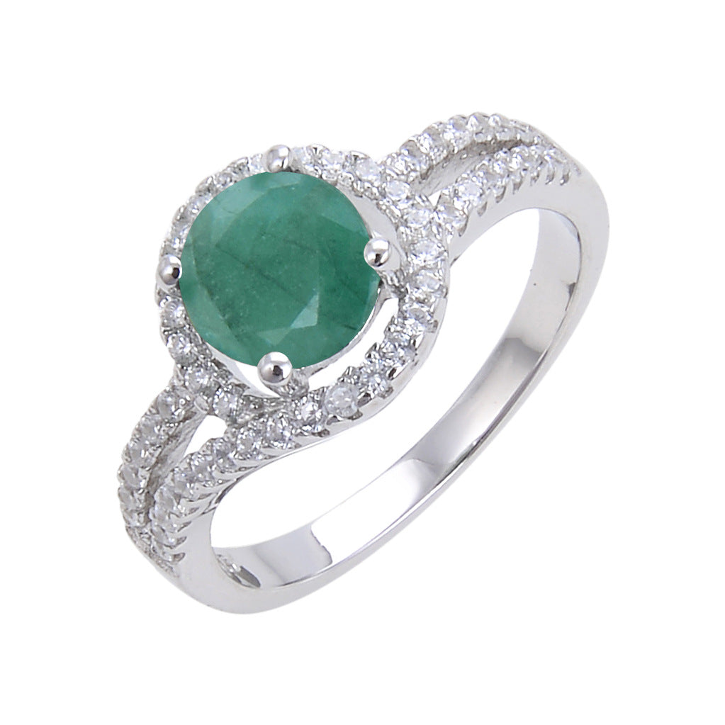 Daily Commuting Colorful Gemstone Natural Garnet Ring s925Sterling Silver Topaz Crystal Ring for Men and Women