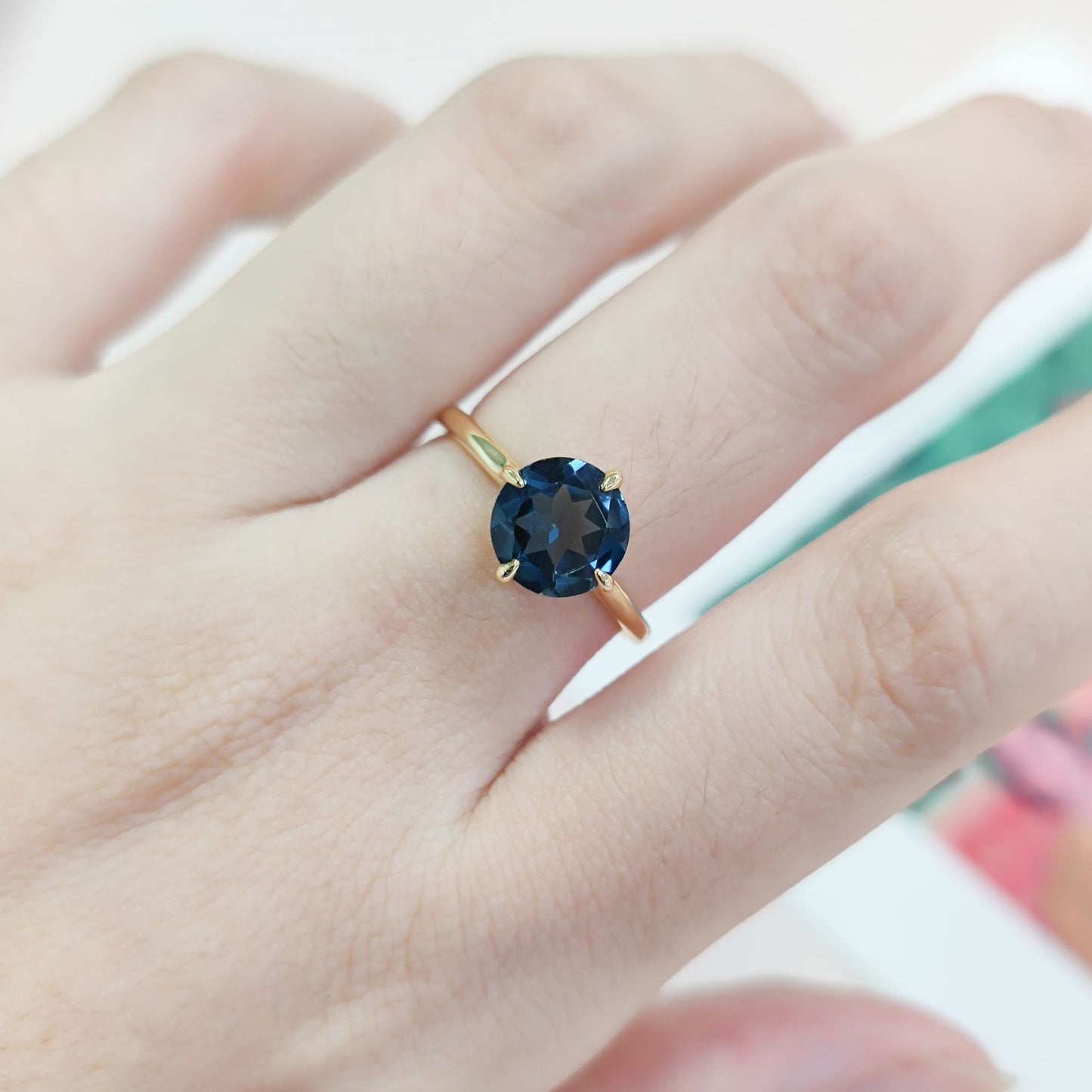 Various Gemstone Rings s925Sterling Silver Inlaid Natural Cream Blue Moonstone Ring1/2Clatopar Stone Ring
