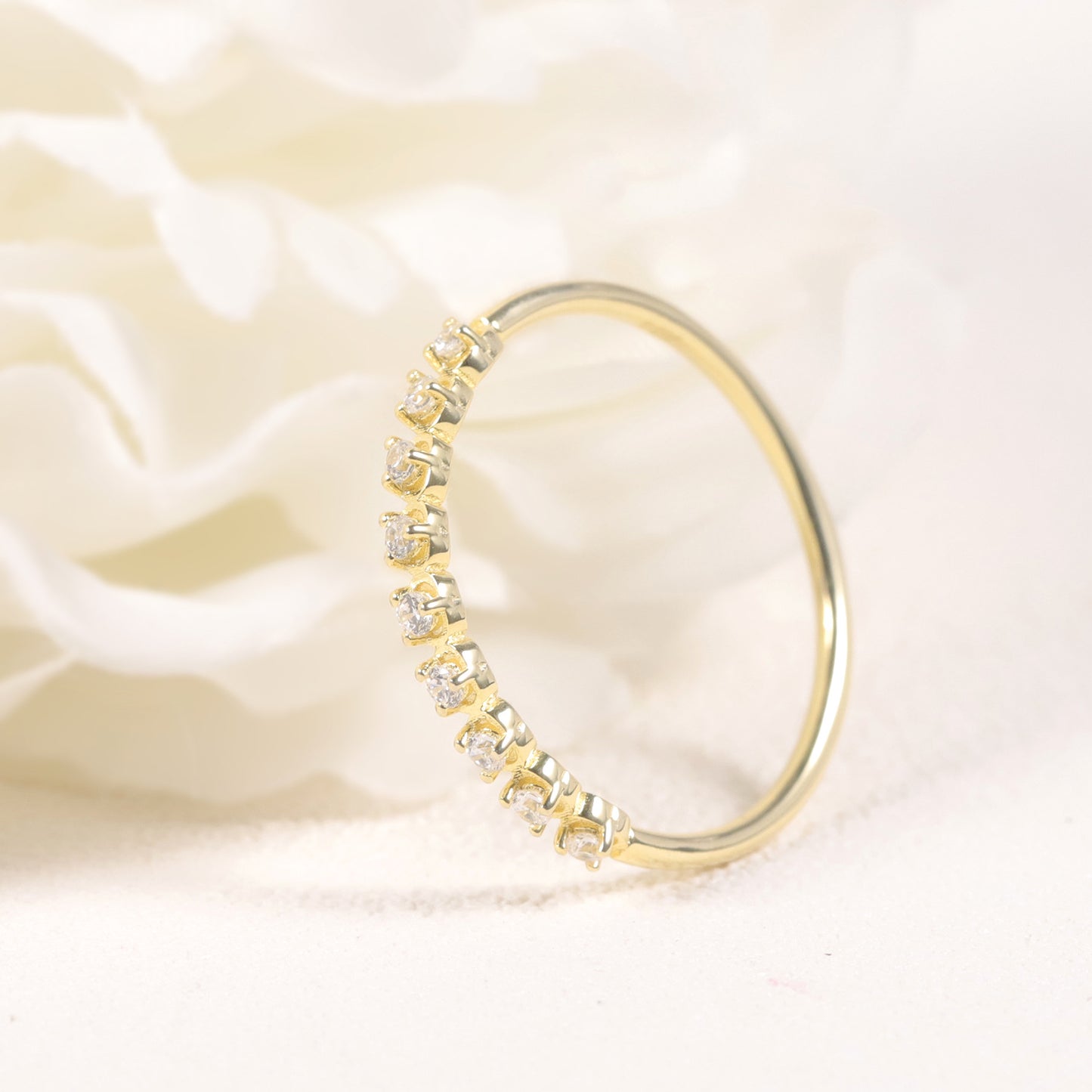 Golden Dawn Series Ring s925Sterling Silver Plated18k Gold Inlaid Moissanite Men's and Women's Business Commuter Ring