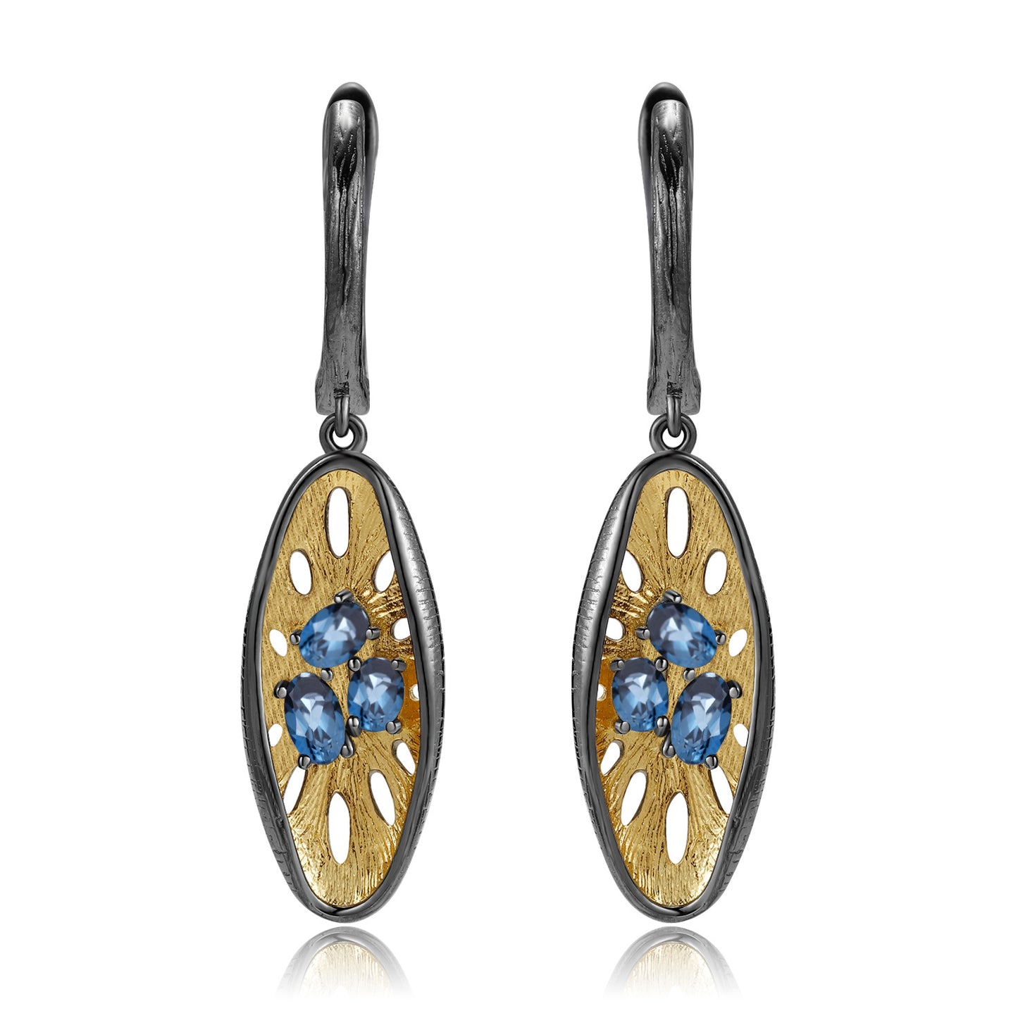 Italian Craft Designer Gemstone Earrings Niche design925Silver Natural Amethyst Earrings Drop Earrings