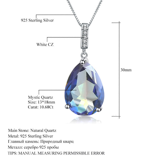 In-stock Direct Supply Luxury Crystal Pendant Simple and Stylish s925Silver Inlaid Colorful Gemstone Necklace Pendant