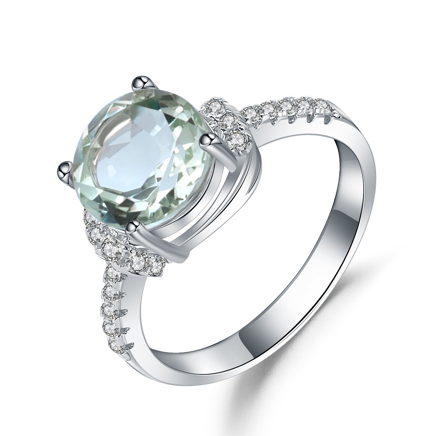 Manufacturer In-Stock Natural Stone Ring for Women Personality s925Silver Inlaid Natural Crystal Gemstone Ring
