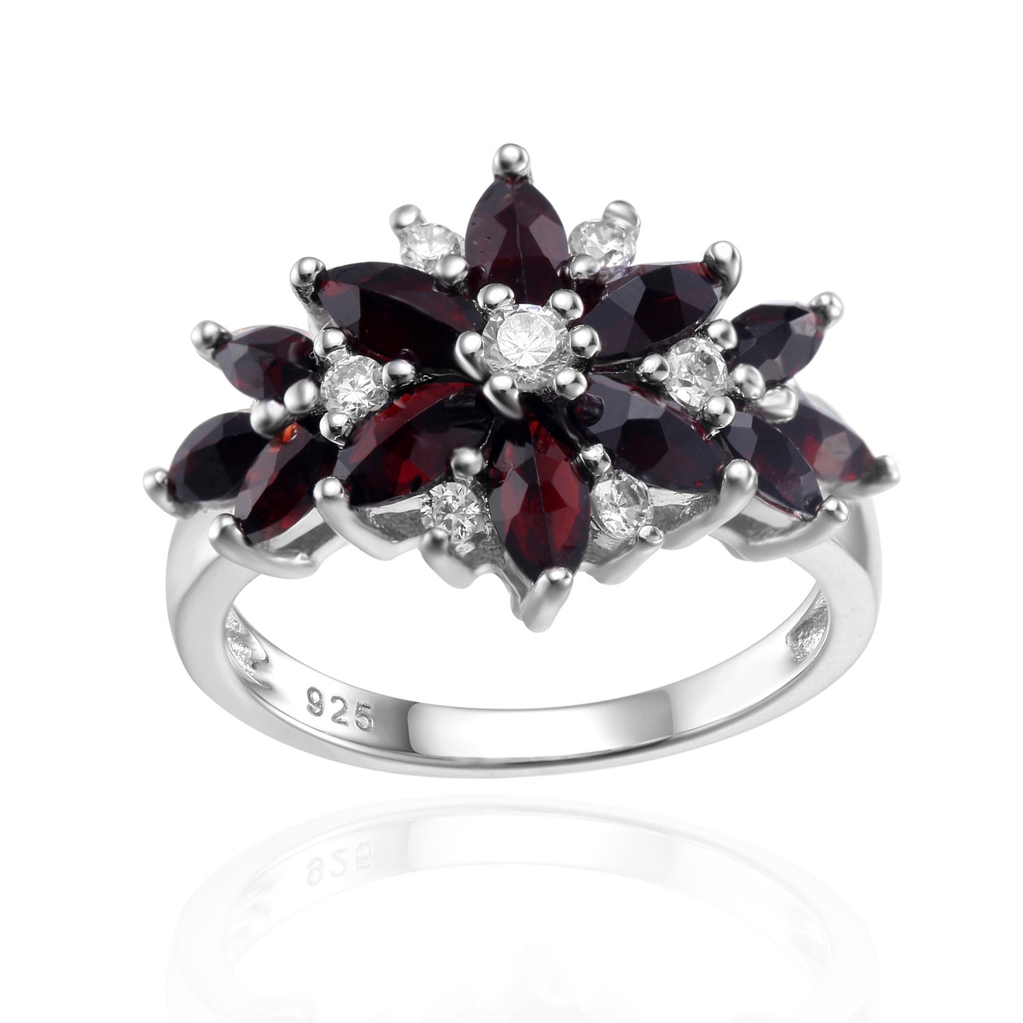 Luxury Fashion Natural Gemstone Ring for Women Sophisticated Design s925Sterling Silver Fully-Inlaid Natural Tourmaline Ring