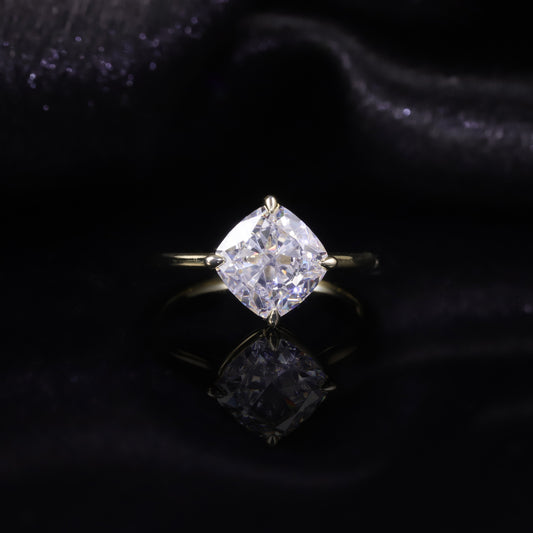 Versatile Ice Flower Cut High Carbon Diamond Wedding Ring2Pure Carat9/10/14/18k Rose Gold Yellow Gold Single Diamond Ring
