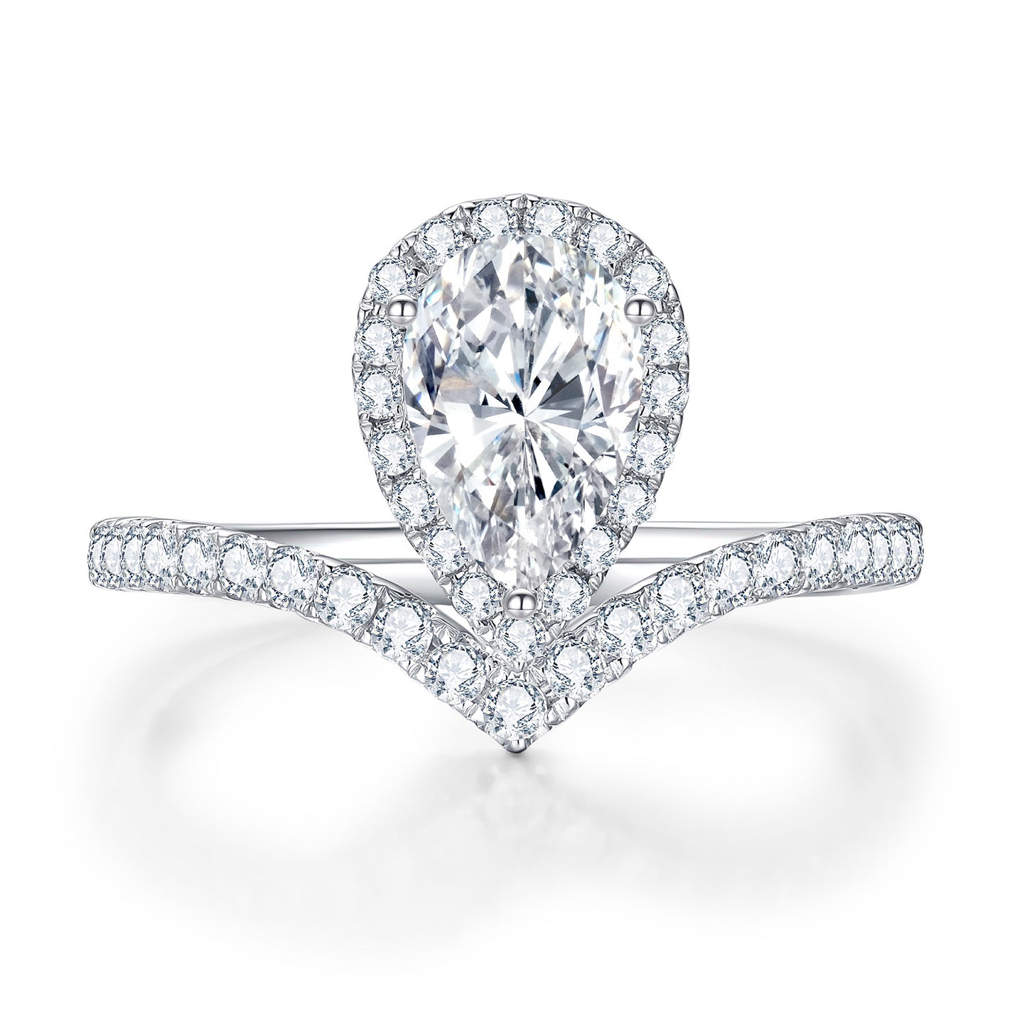 Elegant Crown18k Gold Inlaid Cultivated Diamond Ring k Gold Engagement Ring1Carat Genuine Diamond White Gold Ring Authentic