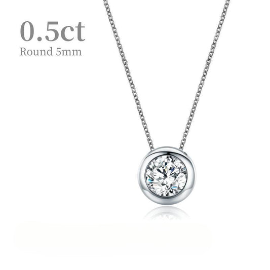 Bubble Necklace Elegant Clavicle Chain Moissanite Pendant9/10/14/18k White Gold Rose Gold Yellow Gold Necklace