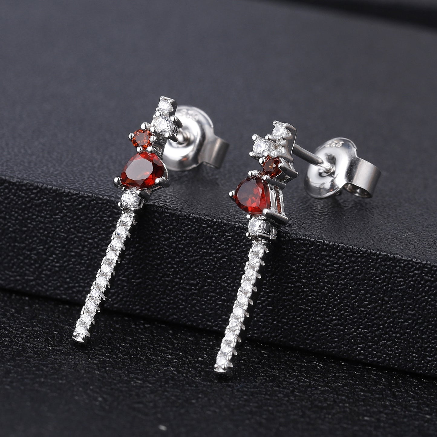 Luxurious and High-End Natural Amethyst Earrings with a Sense of Design Prosperous Series925Silver Inlaid Gemstone Stud Earrings