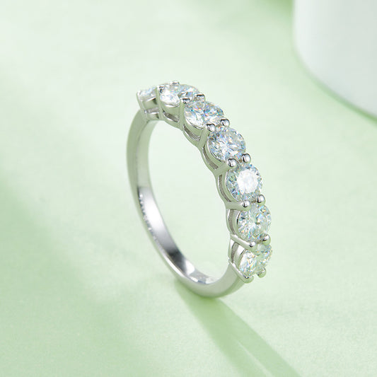 Tail Ring s925Sterling Silver Plated18k Gold Inlaid Moissanite Ring Custom Ring Personality2024Popular