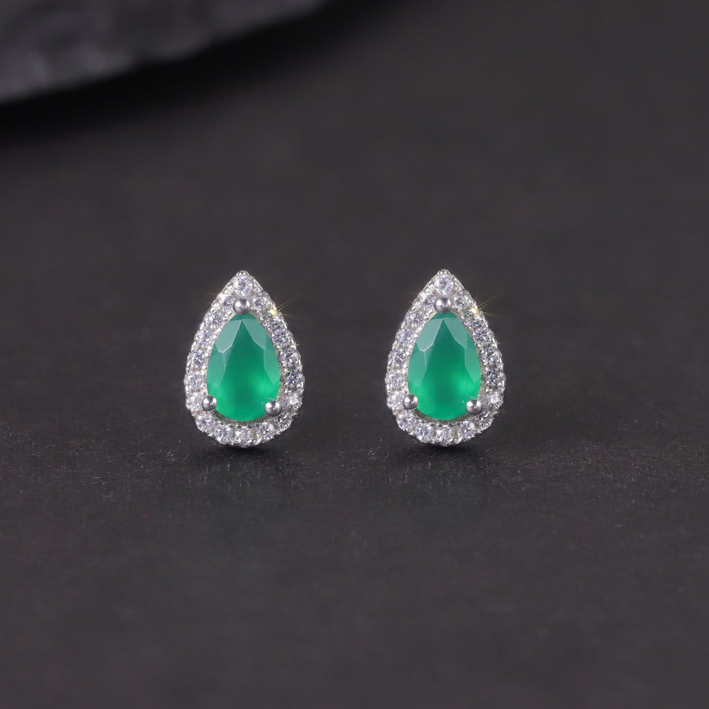 Exquisite Water Drop Colorful Gemstone Earrings s925Sterling Silver Inlaid Crystal Topaz Earrings Translucent Pear-Shaped Earrings