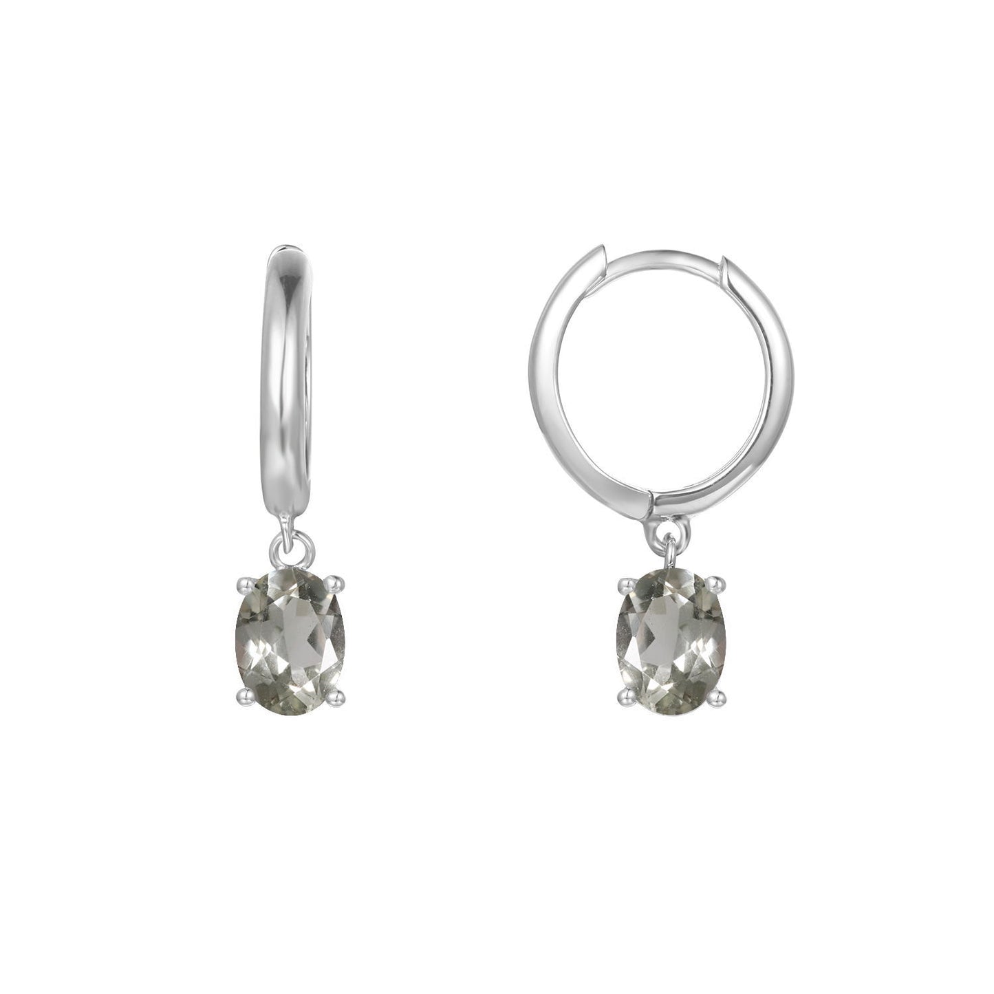 Minimalist Luxury Natural Gemstone Earrings Fashionable Personality s925Silver Inlaid Topaz Earrings Studs