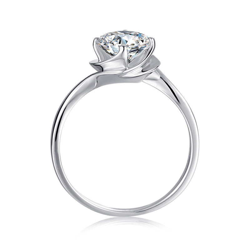 1Carat Moissanite Wedding Ring Simple Fashion Minimalist Style Jewelry9/10/14/18k Gold Rose Gold Yellow Gold Ring
