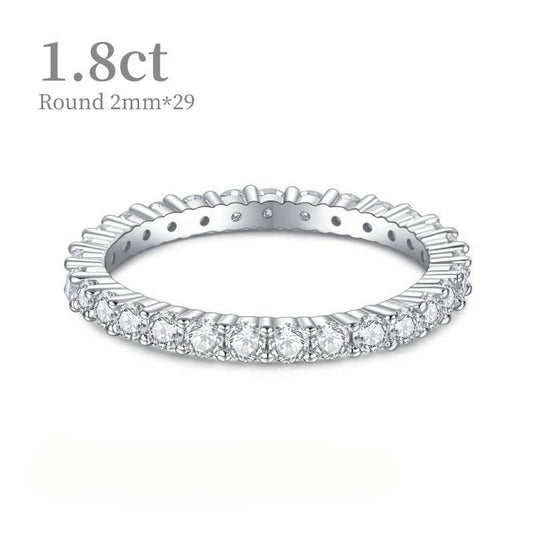 Whole Body9/10/14/18k Platinum Rose Gold Yellow Gold D Colorful Moissanite Stackable Rings Simple High-End Feel Rings