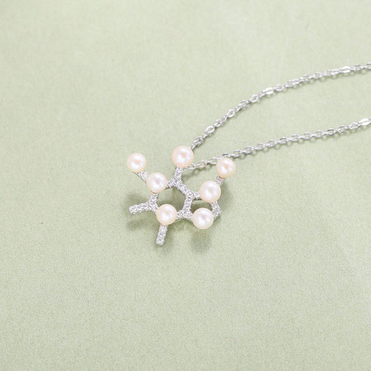 New Niche Natural Freshwater Pearl Necklace Irregular925Sterling Silver Plated18k Gold Pearl Necklace Wholesale