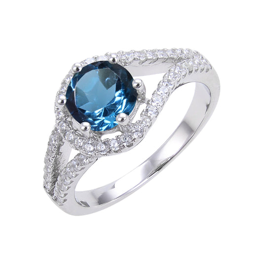 Hot Selling Colorful Gemstone Natural Emerald Ring s925Sterling Silver Crystal Sapphire Ring for Men and Women