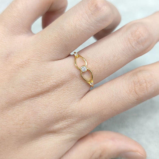 Hollow Design s925Sterling Silver Inlaid Moissanite Golden Dawn Series Ring Unique Niche Ring for Men and Women